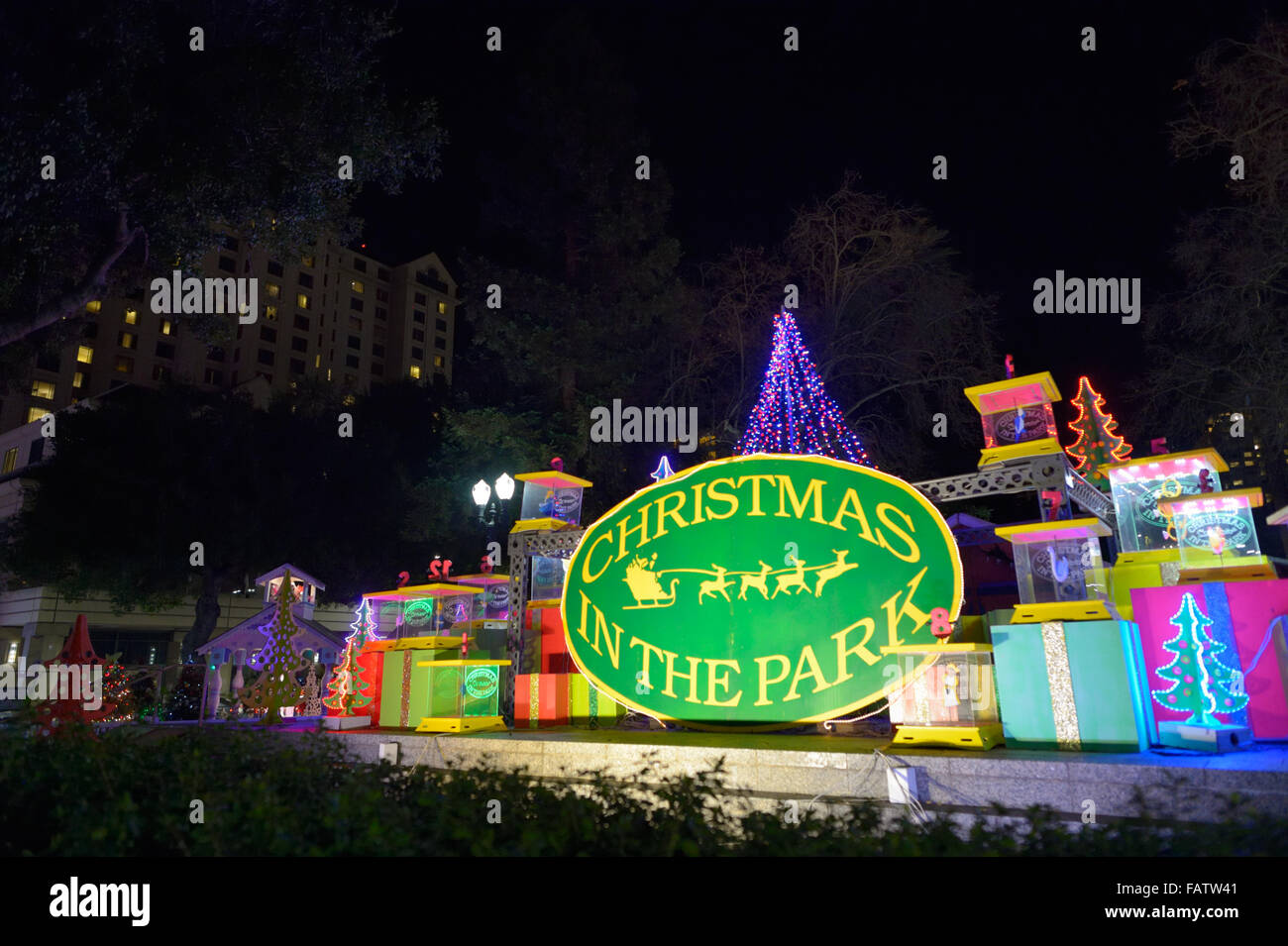 Christmas in the Park, San Jose CA Stock Photo Alamy