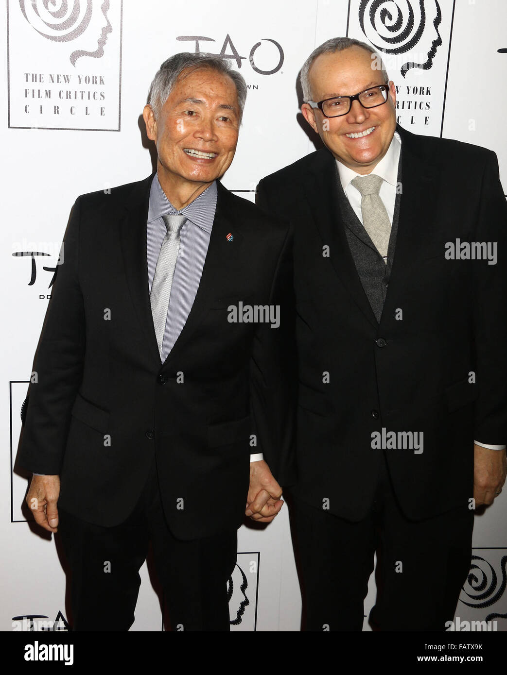 New York, USA. 4th Jan, 2016. Actor GEORGE TAKEI and his husband BRAD ...