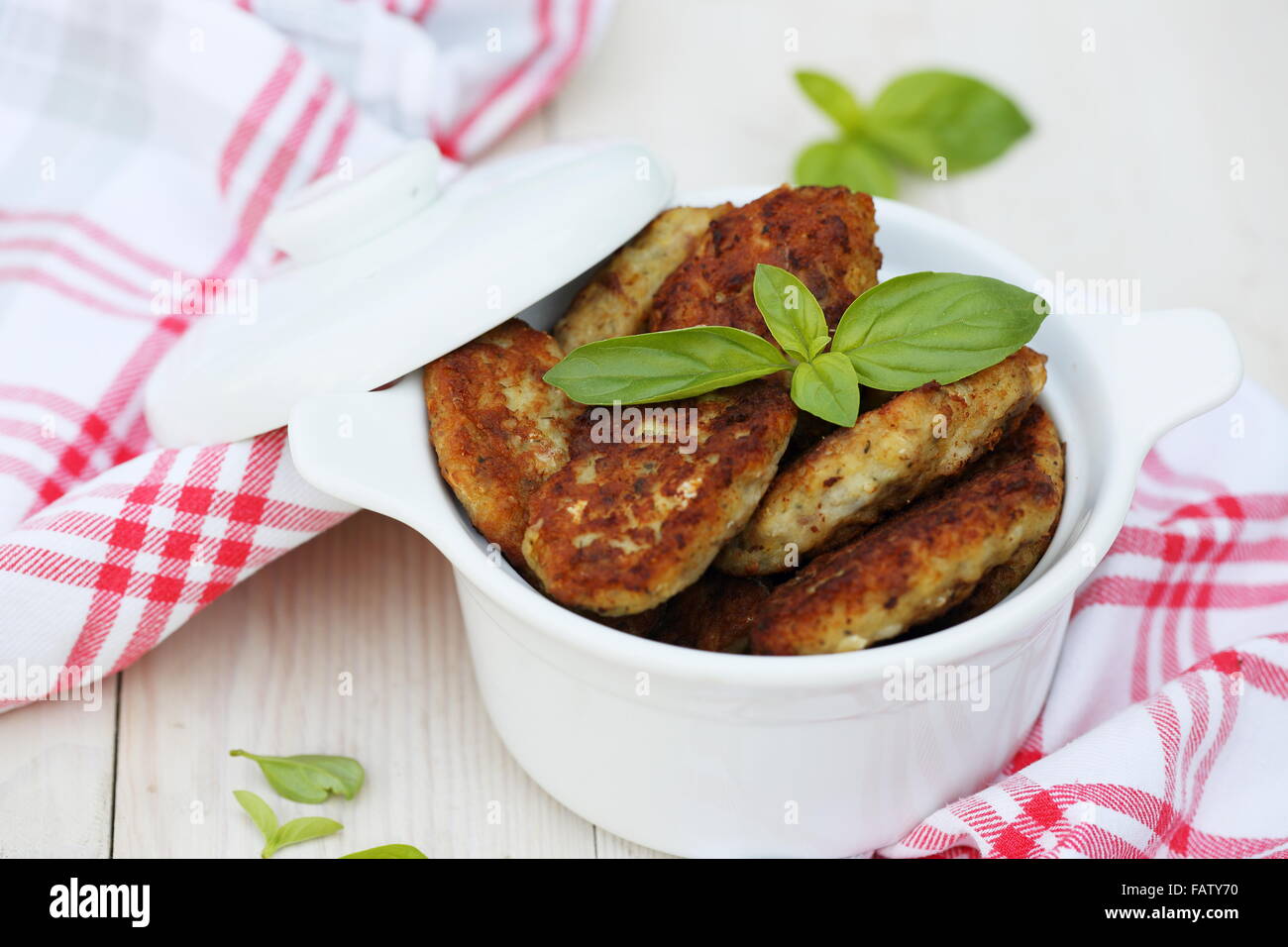 fish cutlets countrylike Stock Photo