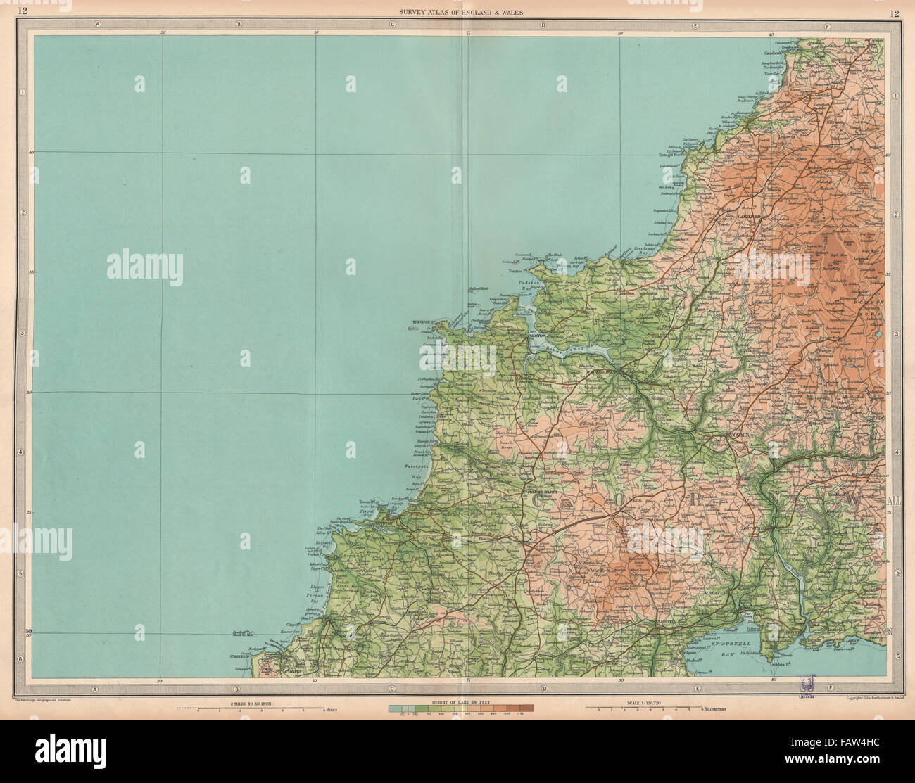 St Austell Map Of Cornwall Vintage Cornwall Map St Austell High Resolution Stock Photography And  Images - Alamy