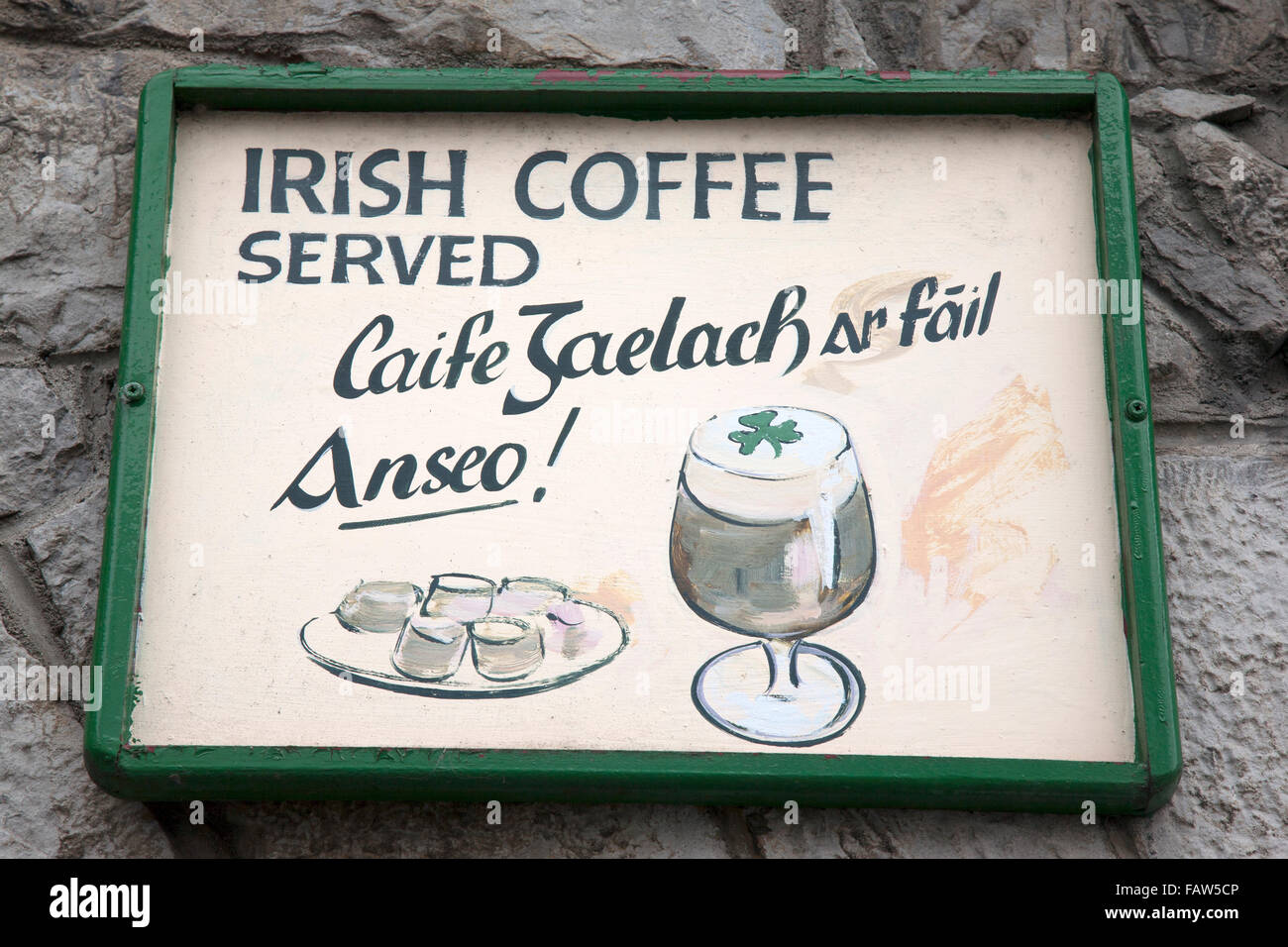 Irish coffee sign hires stock photography and images Alamy