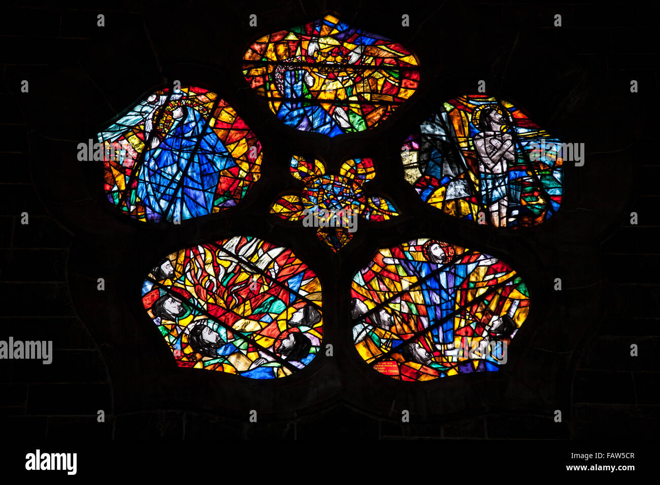 Stained Glass Window in Galway Cathedral; Ireland Stock Photo Alamy