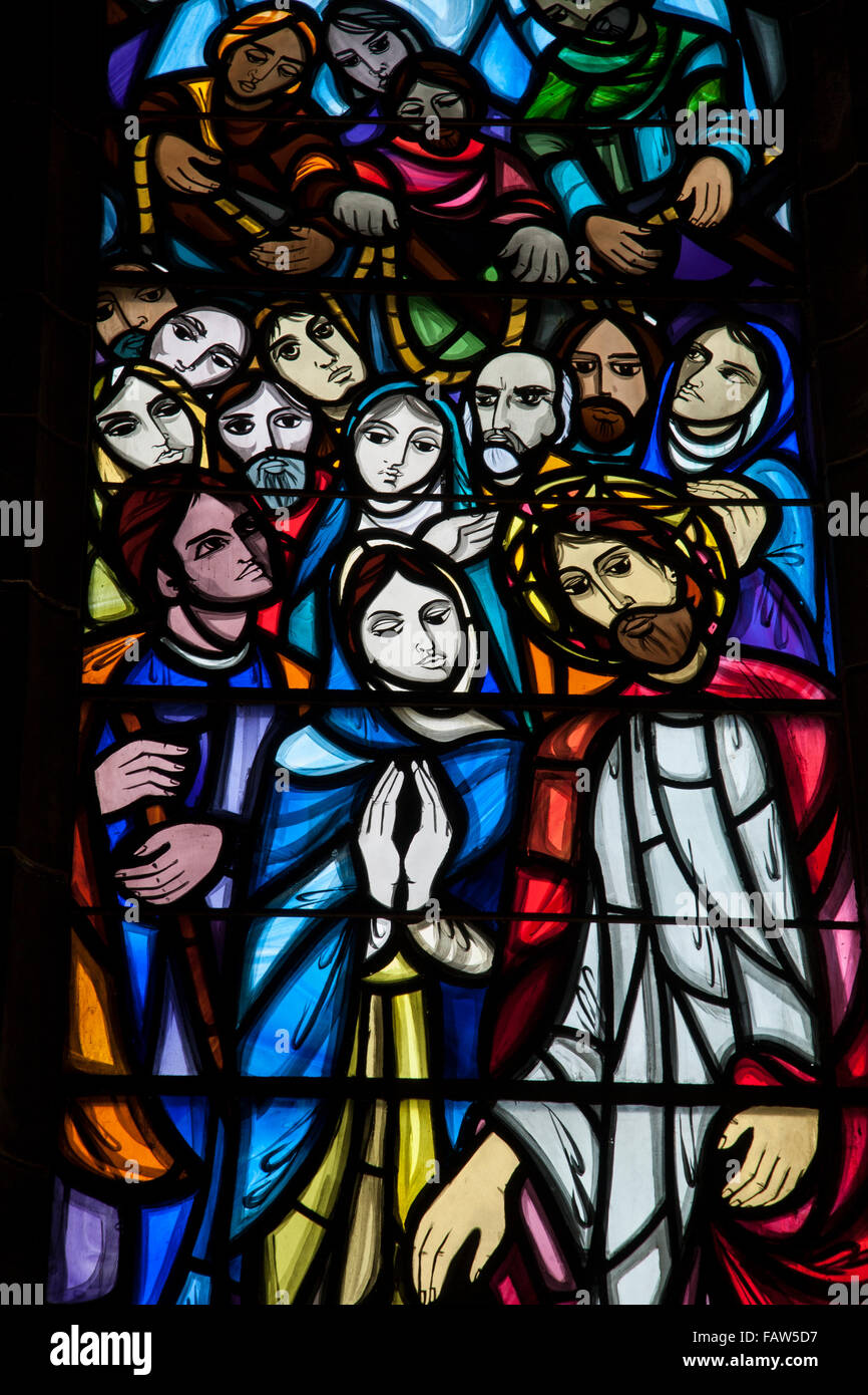 Stained Glass Window in Galway Cathedral; Ireland Stock Photo Alamy