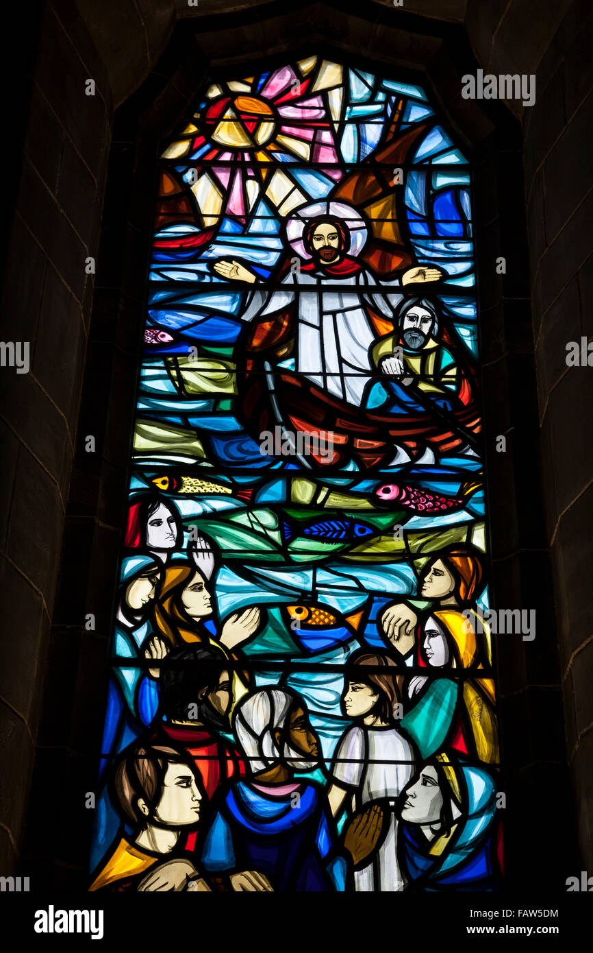 Stained Glass Window in Galway Cathedral; Ireland Stock Photo Alamy