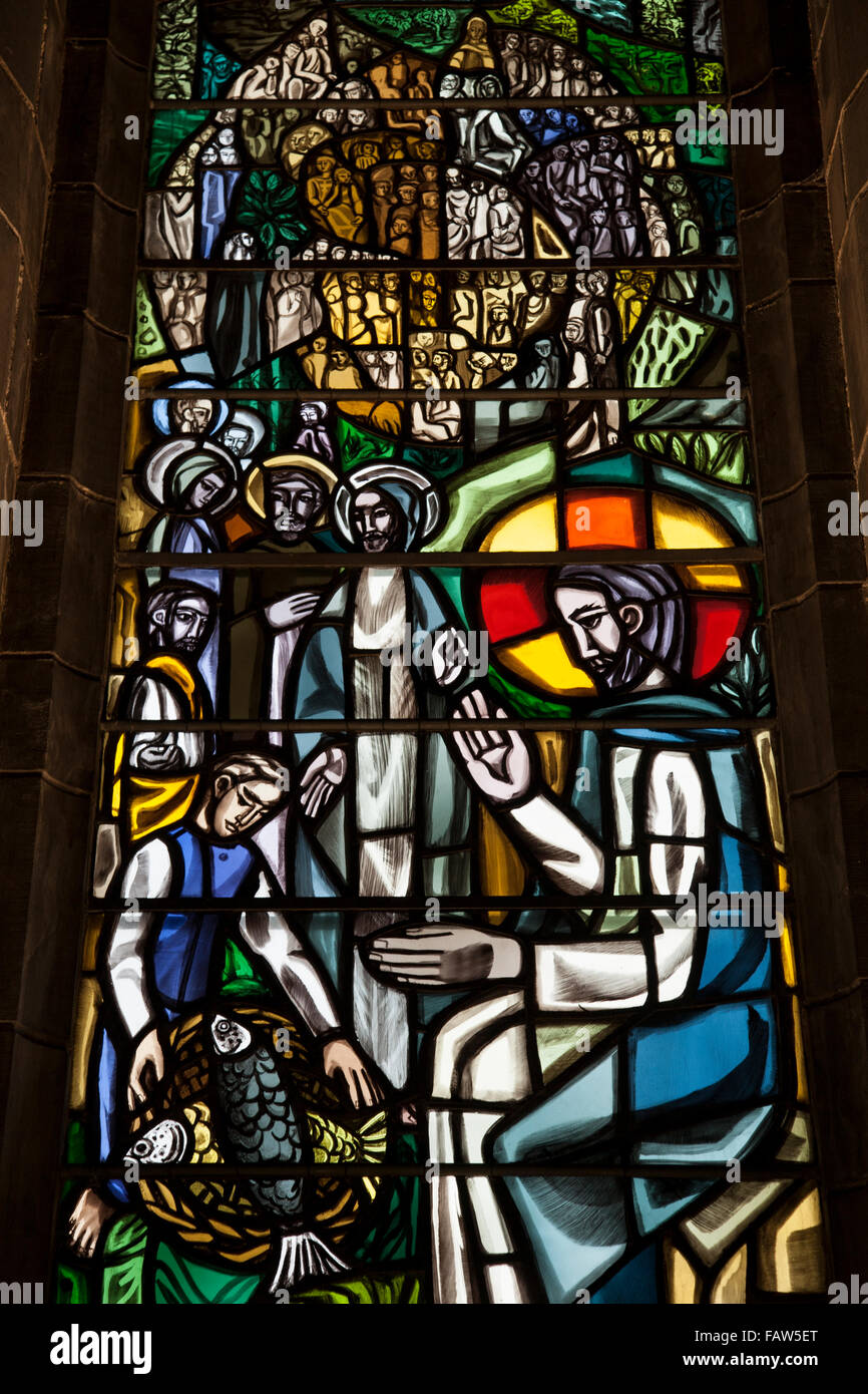 Stained Glass Window in Galway Cathedral; Ireland Stock Photo Alamy