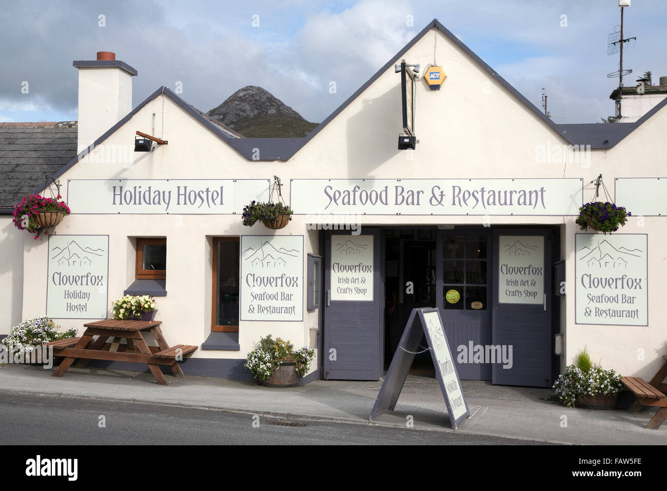 Cloverfox Seafood Bar and Restaurant, Letterfrack; County Galway; Ireland Stock Photo