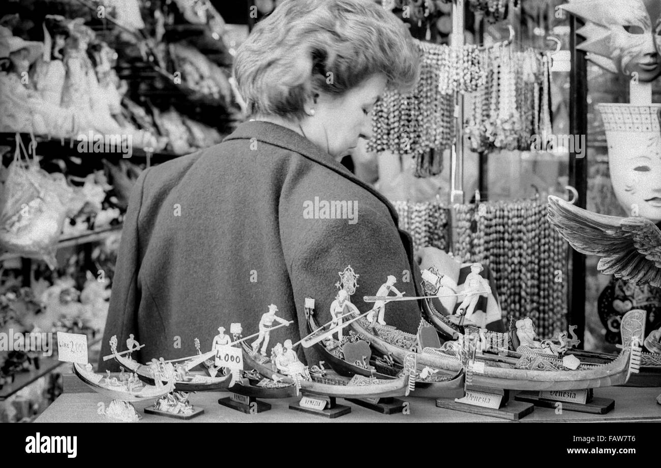 Street scene in Venice, Italy, in 1991 Stock Photo Alamy