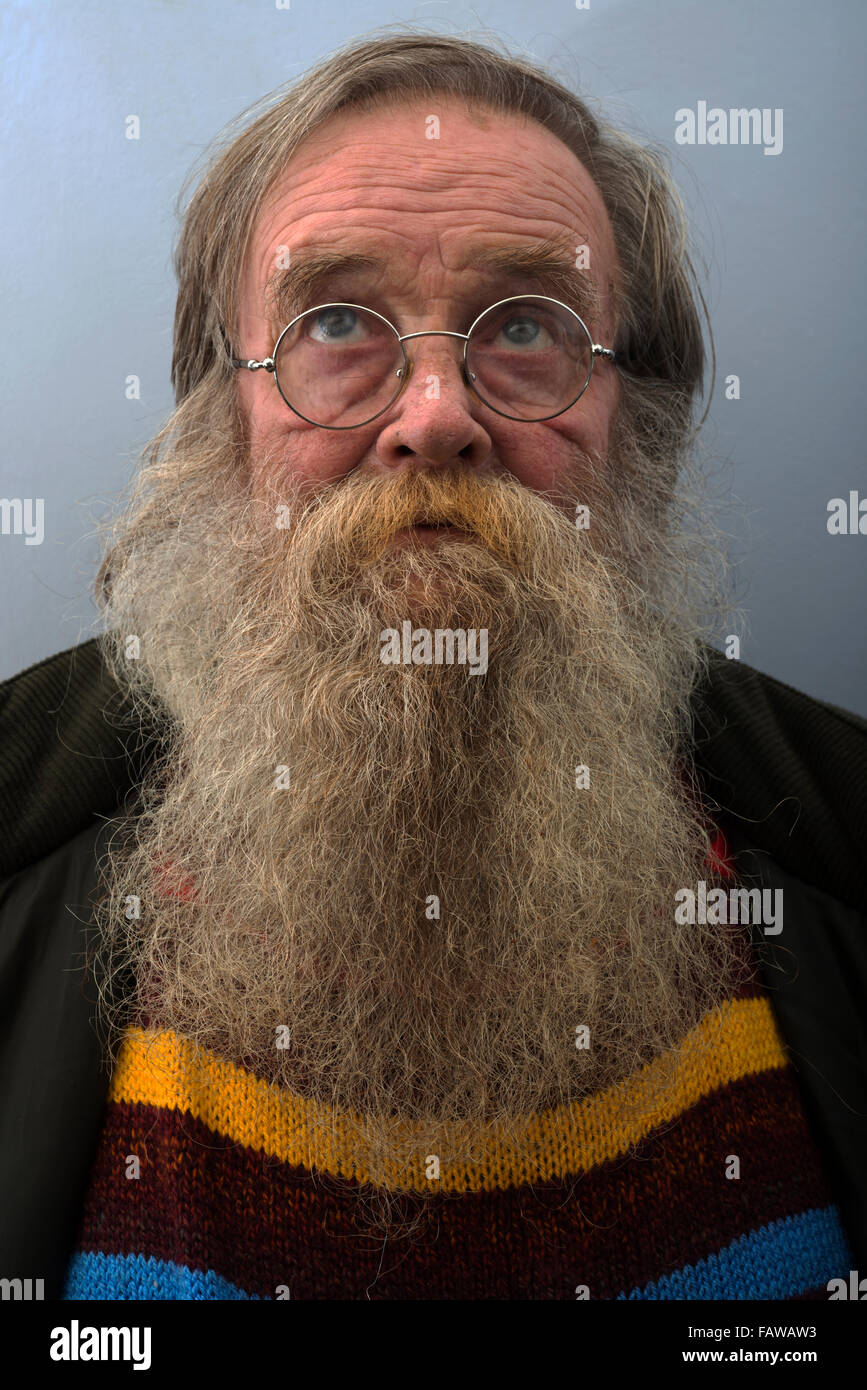 Elderly bearded man in glasses hi-res stock photography and images - Alamy