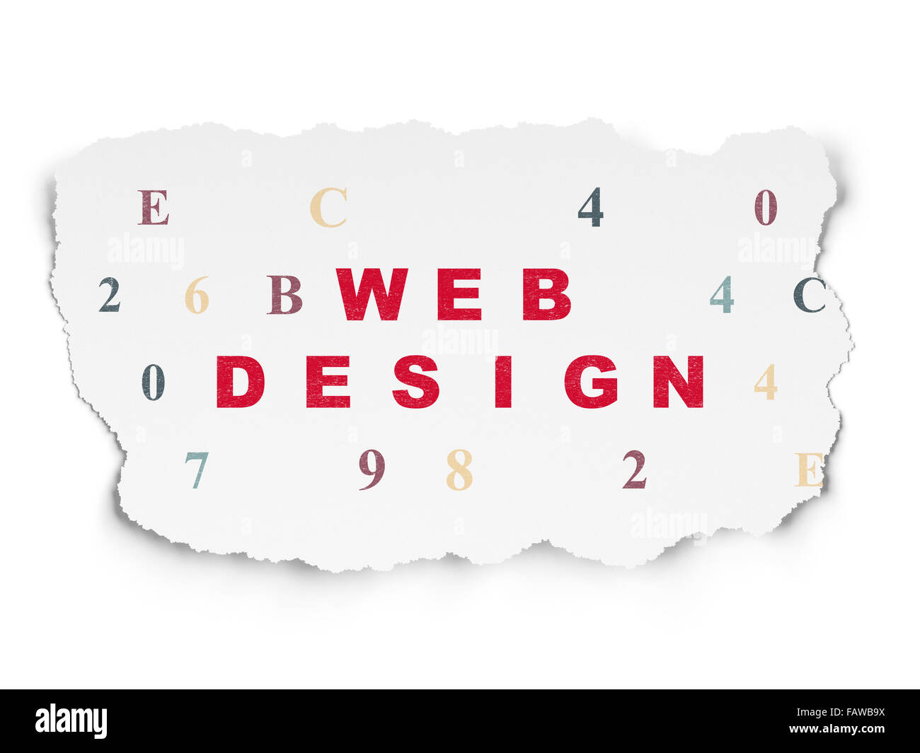 Web design concept: Web Design on Torn Paper background Stock Photo - Alamy