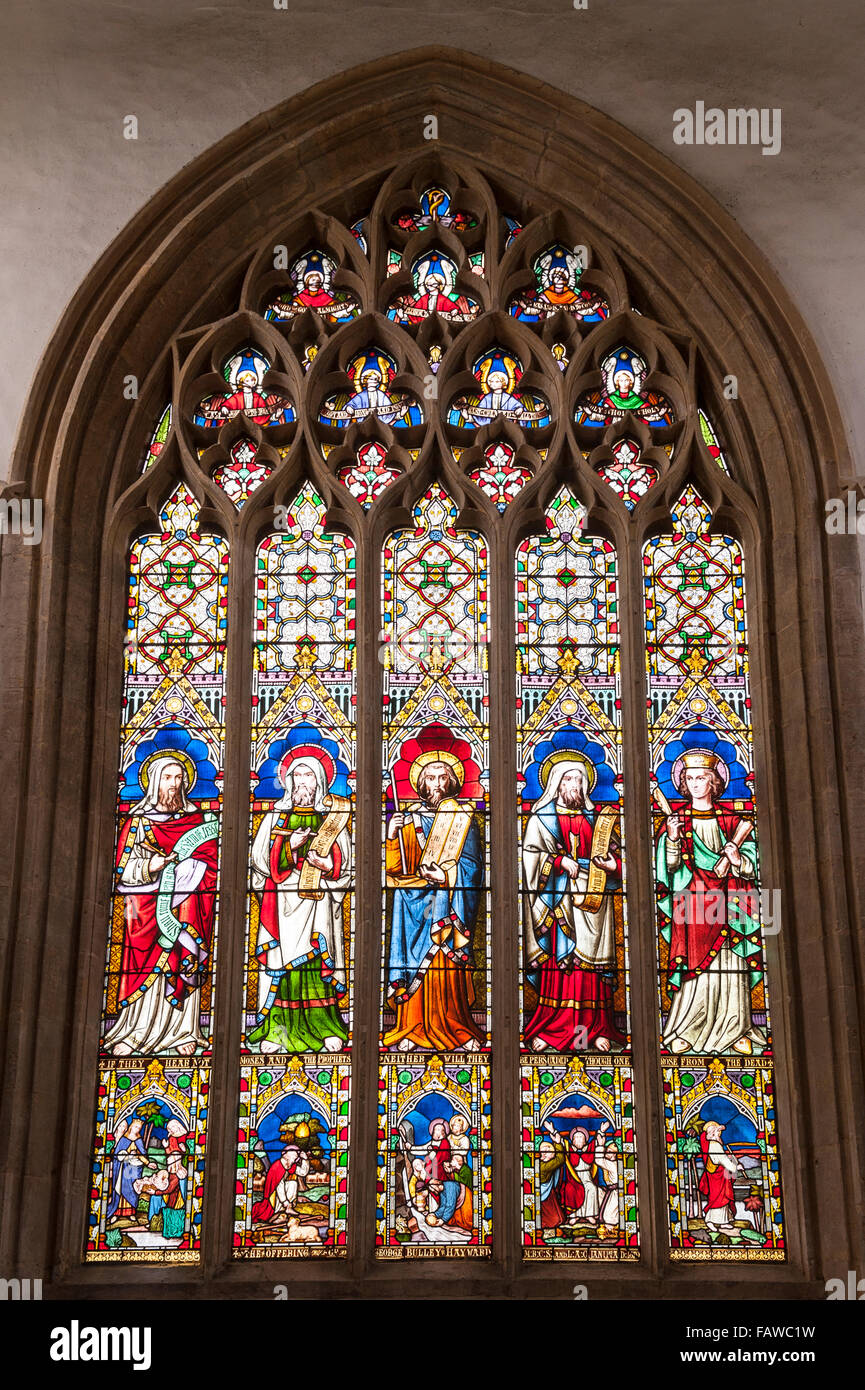 A stained glass window inside St Edwards Church at StowontheWold