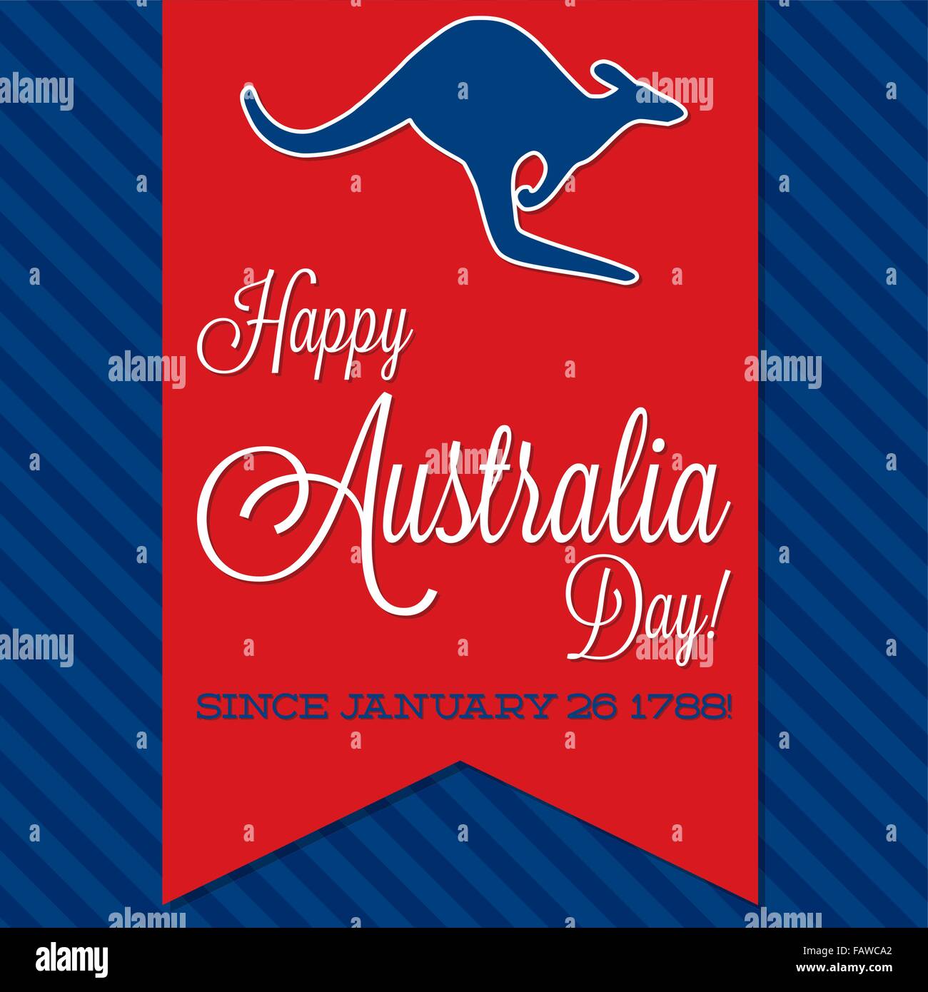 Australia Day sash card in vector format. Stock Vector