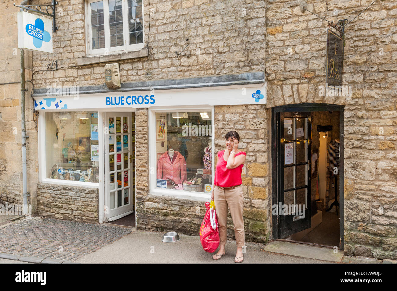 The Blue Cross Charity  shop store at Stow-on-the-Wold , Cheltenham , Gloucestershire , England , Britain , Uk Stock Photo