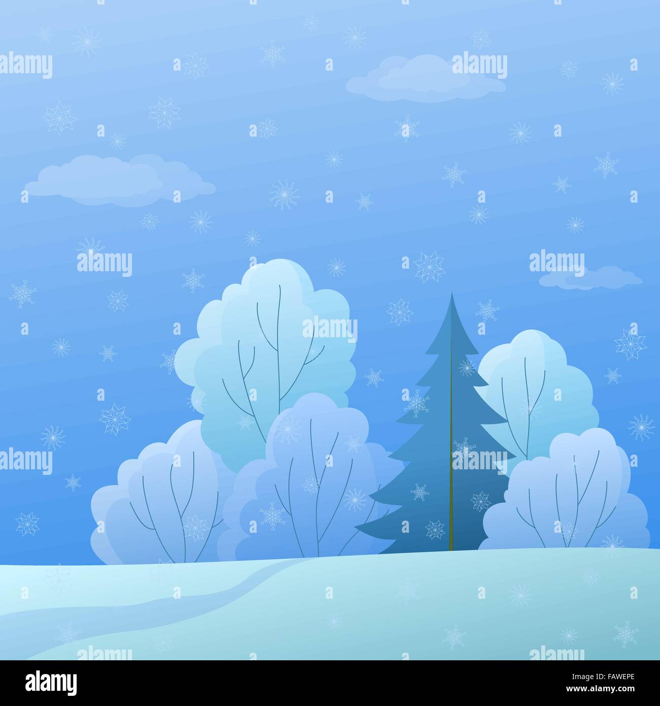 Landscape, winter forest Stock Vector Image & Art - Alamy