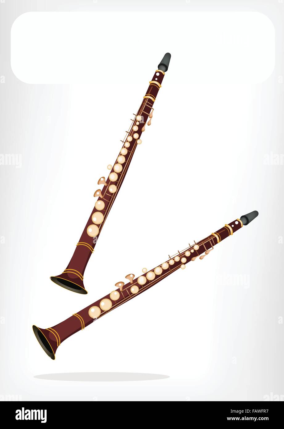 Music Instrument, An Illustration Brown Color of Vintage with