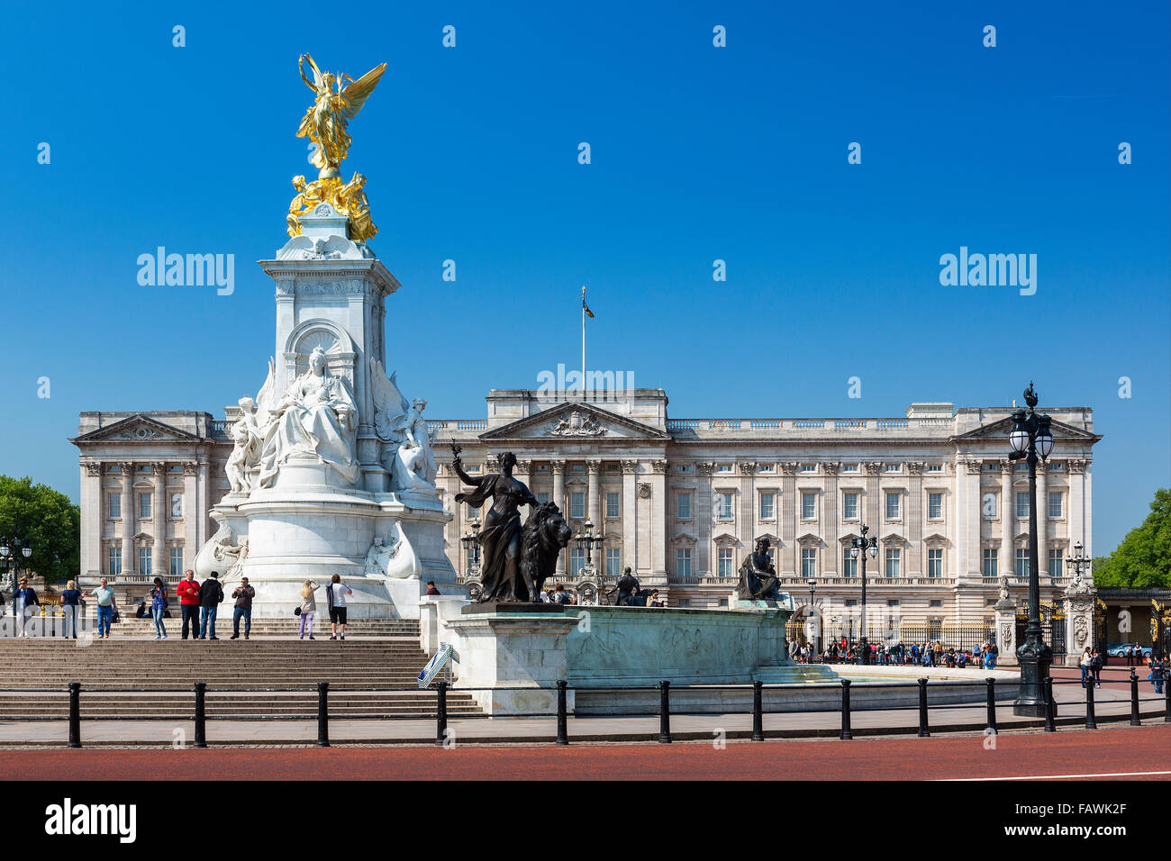 Buckingham Palace London, home of the Queen of England. Stock Photo