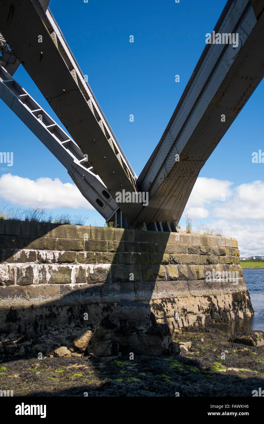 The Connel Bridge spans the narrowest part of Loch Etive, in Argyll on ...