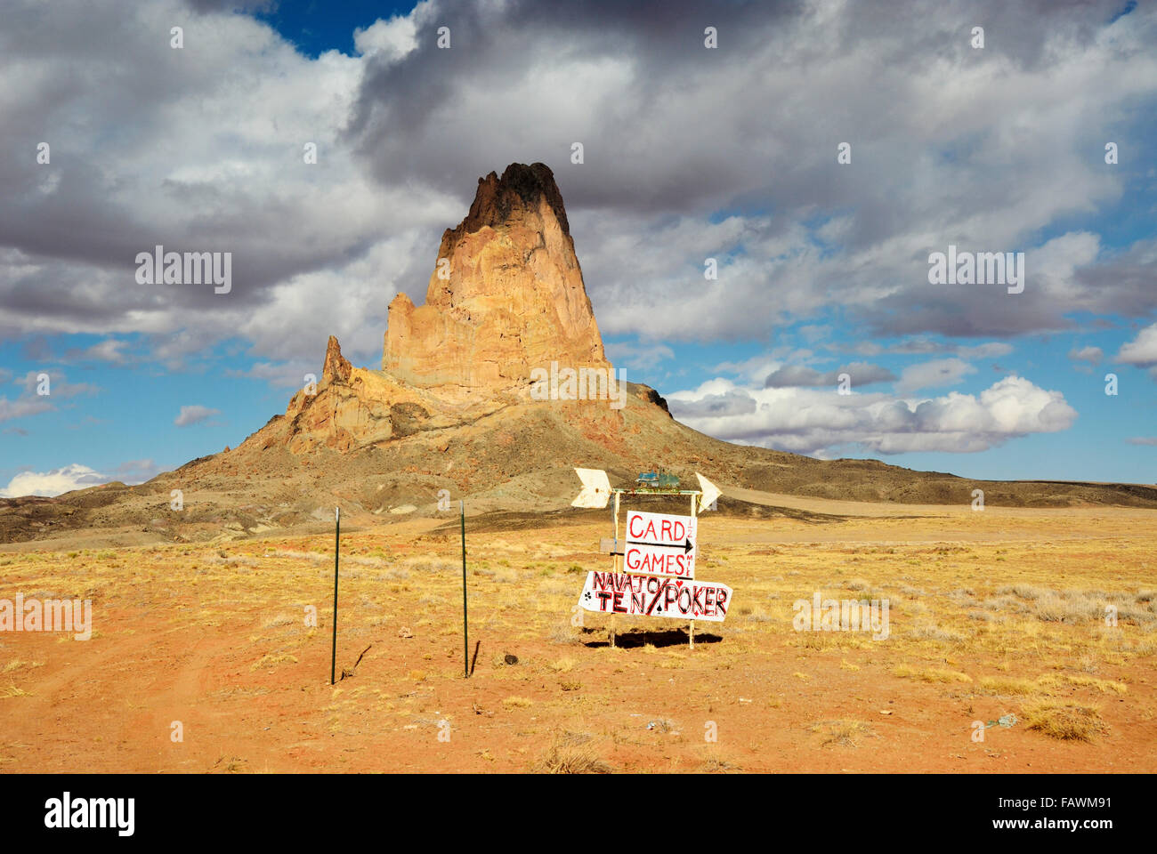 Agathla Peak (El Capitan), Navajo Nation, Arizona Stock Photo
