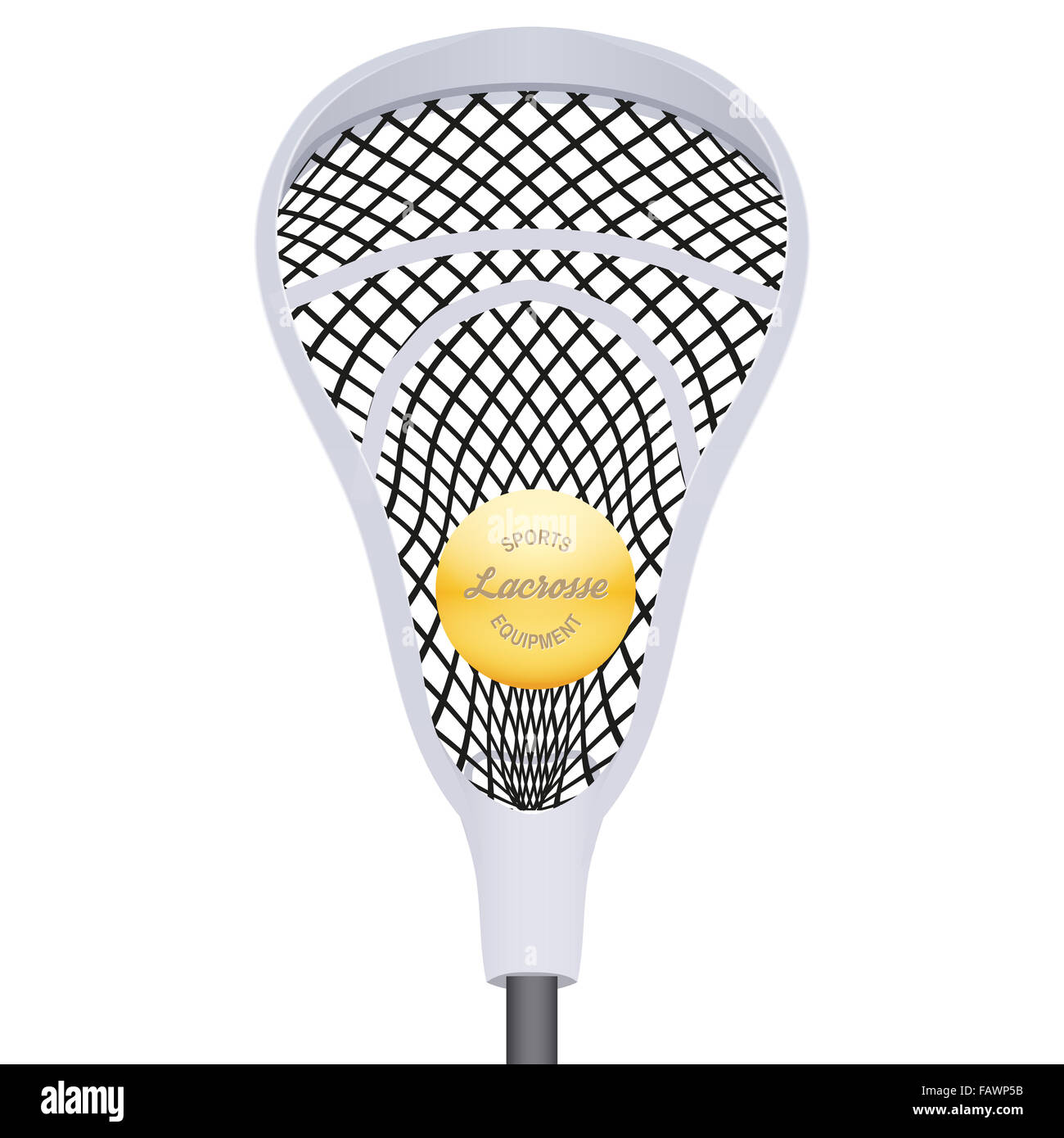 Lacrosse sticks and ball. Equipment Front View Stock Photo Alamy