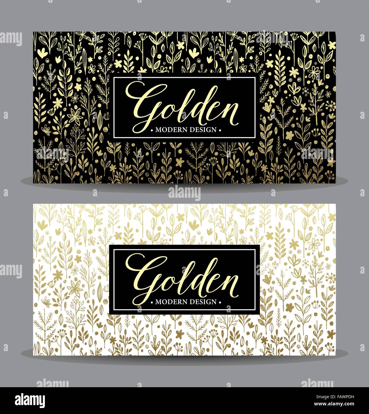 Luxury seamless background with gold frame. Vector illustration Stock ...