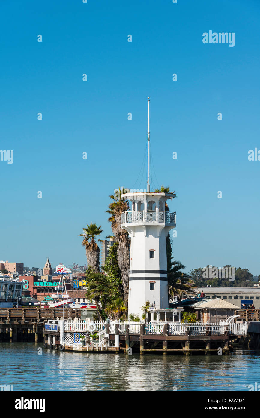 Lighthouse at Pier 39, San Francisco, California, USA Stock Photo