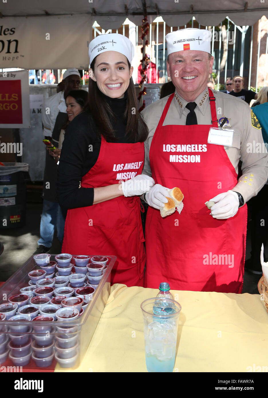 Los Angeles Mission Thanksgiving Meal for the Homeless Featuring Emmy