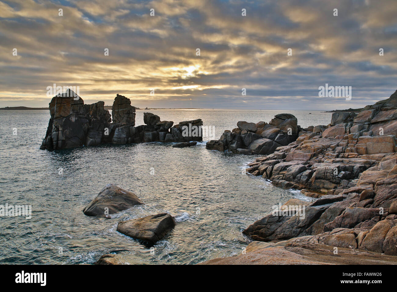 Peninnis Rocks; St Mary's Isles of Scilly; UK Stock Photo