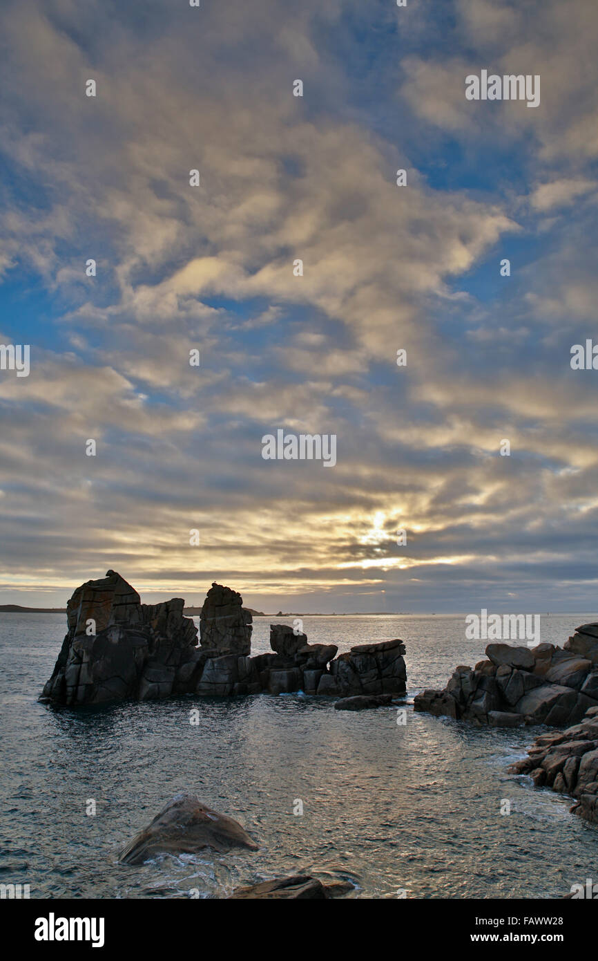 Peninnis Granite; St Mary's Isles of Scilly; UK Stock Photo