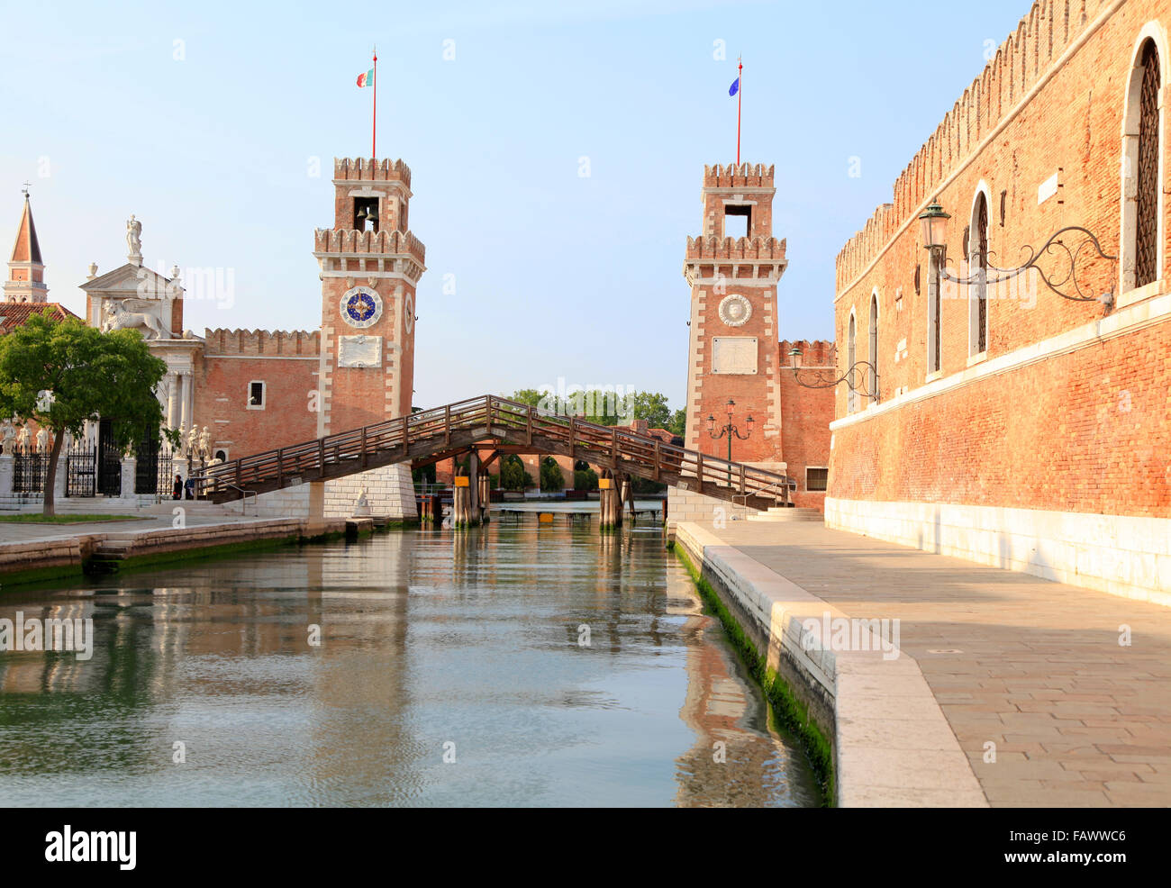 Arsenal Towers in Venice, Italy Stock Photo