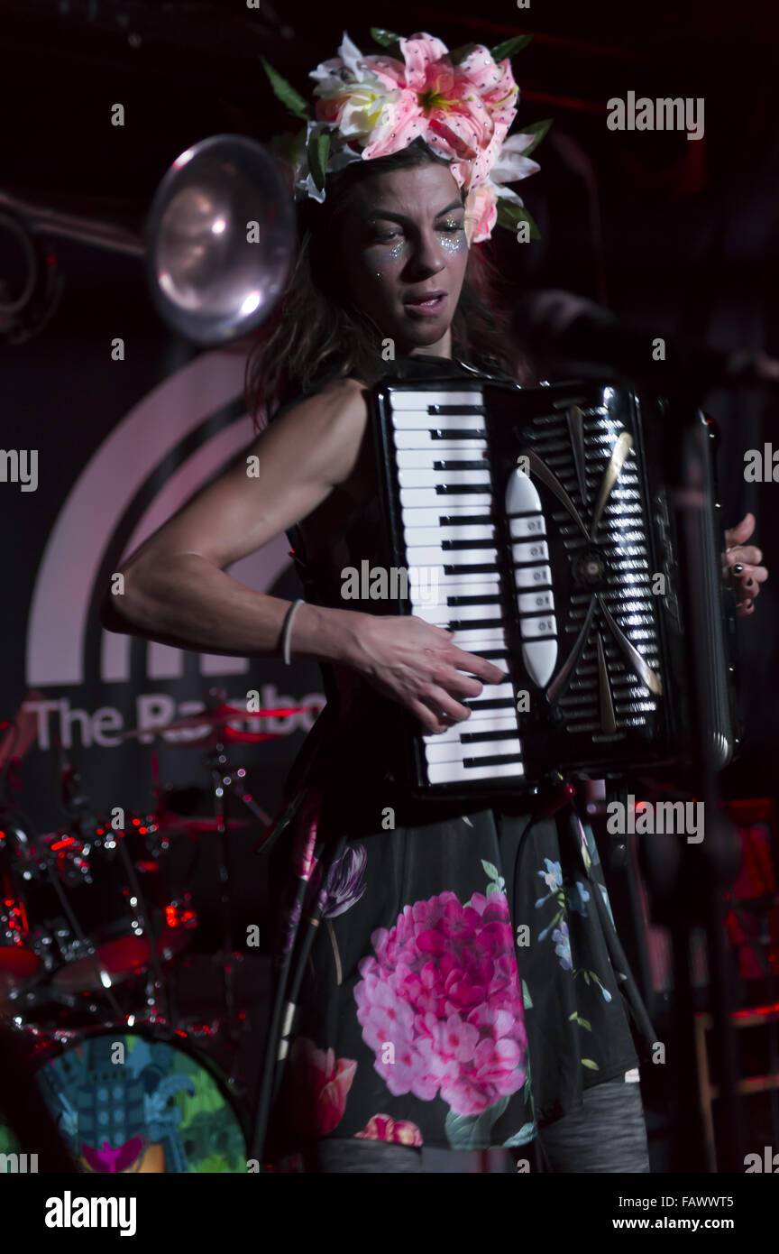 Harry Potter and Game of Thrones actress Natalia Tena performs with her band Molotov Jukebox at The Rainbow  Featuring: Natalia Tena Where: Birmingham, United Kingdom When: 26 Nov 2015 Stock Photo