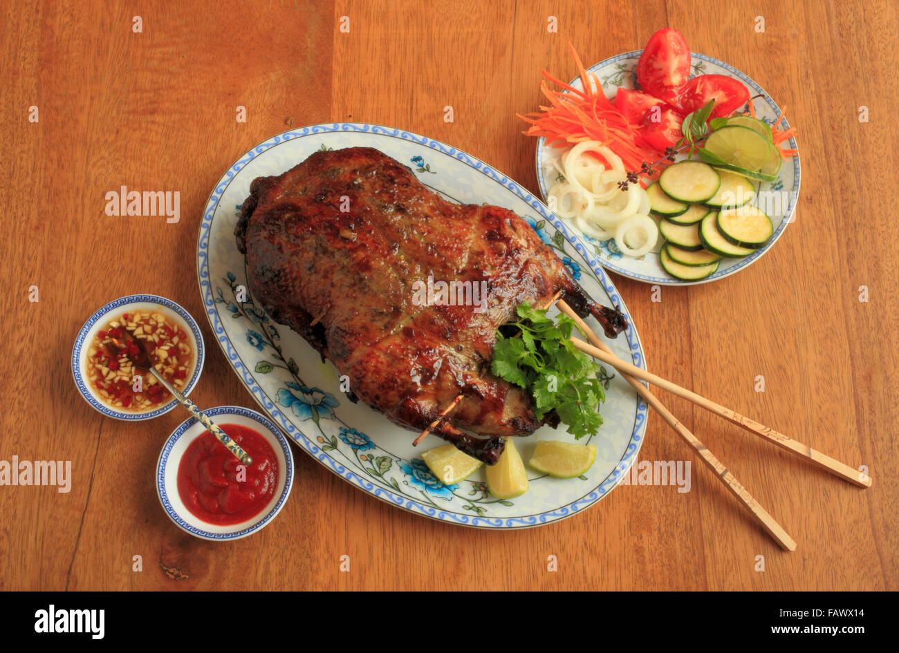 Vietnamese roast duck Stock Photo Alamy
