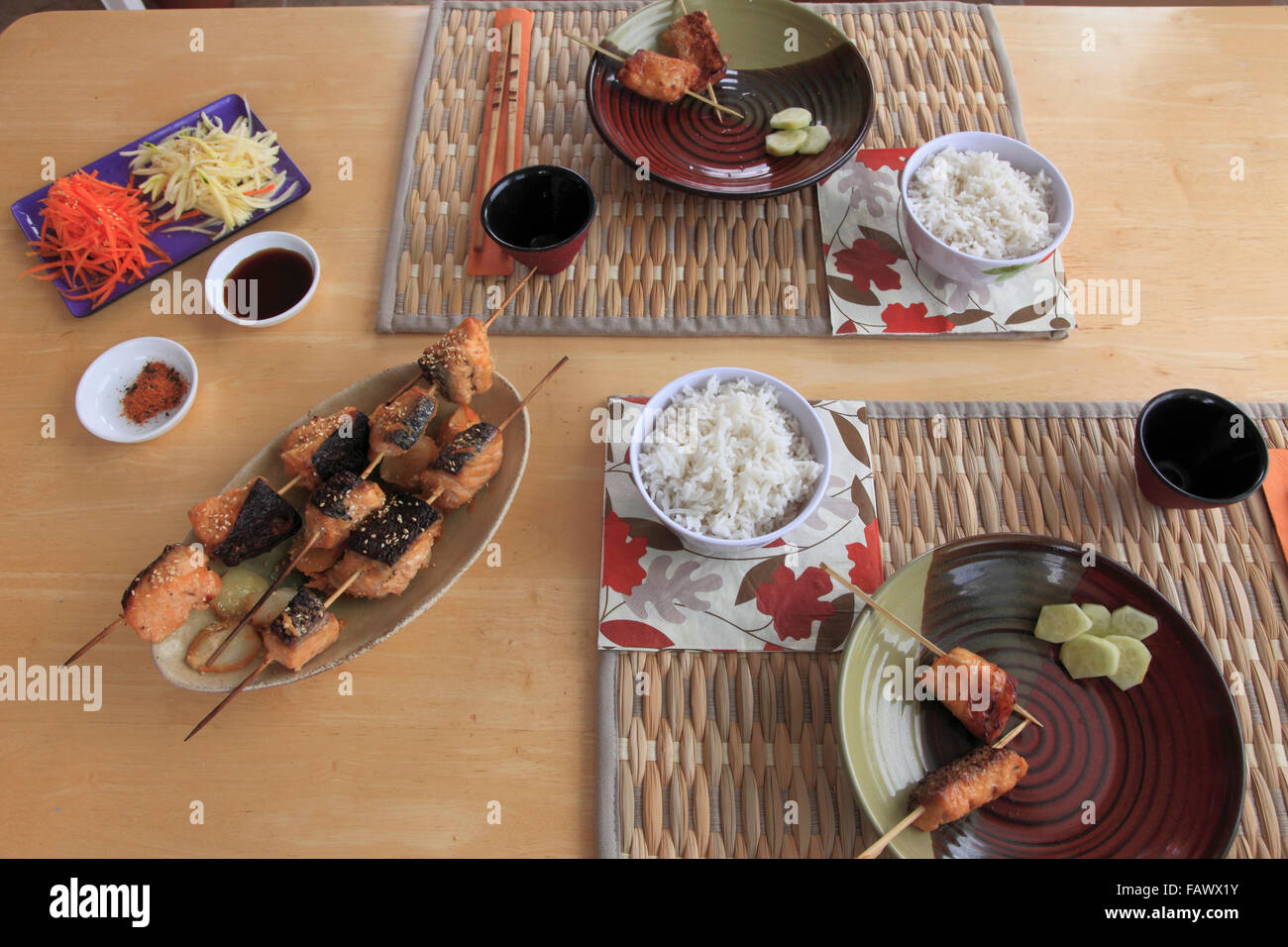 Japanese ginger marinated salmon Stock Photo Alamy