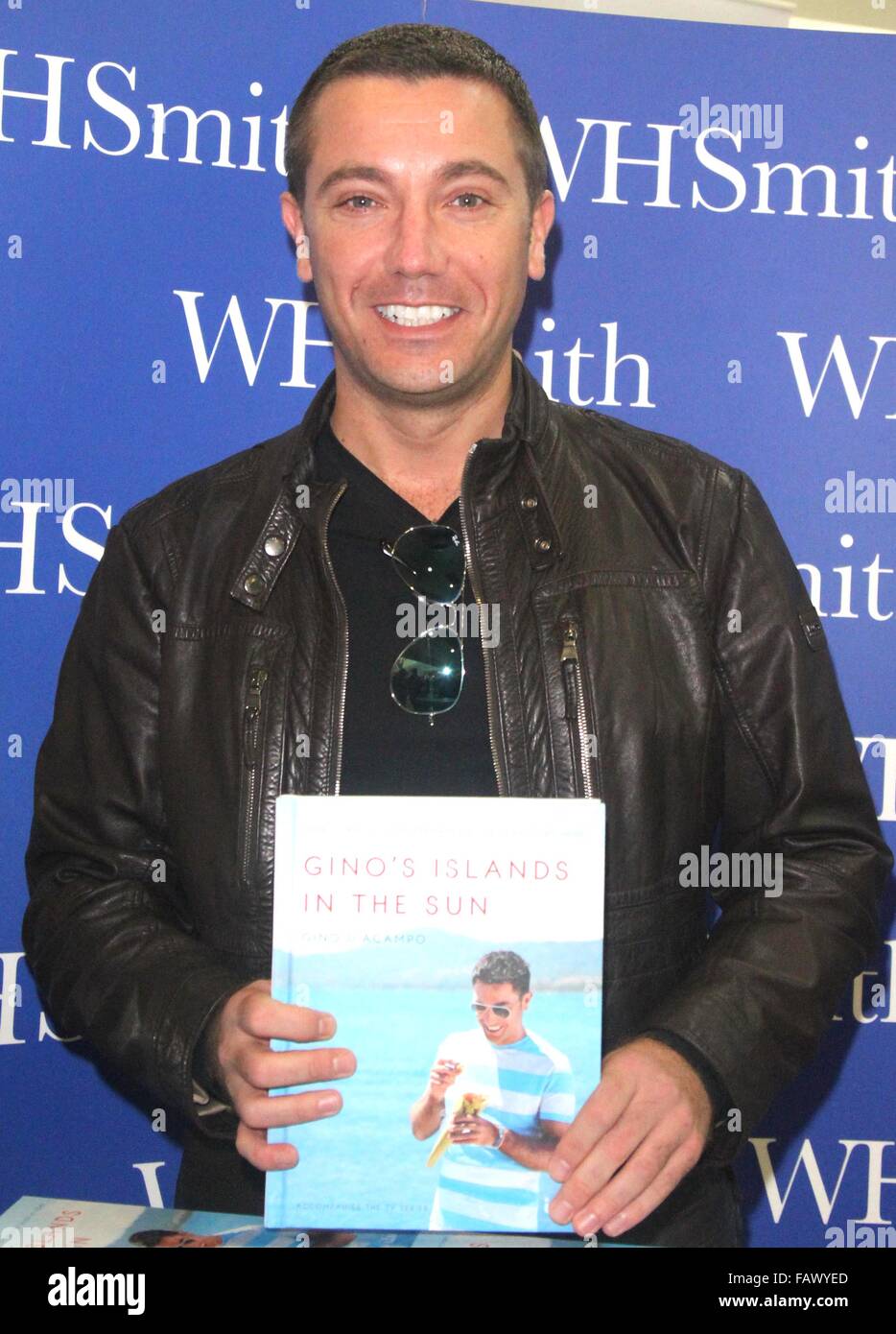Celebrity chef Gino D'Acampo signs copies of his latest cook book 'Gino