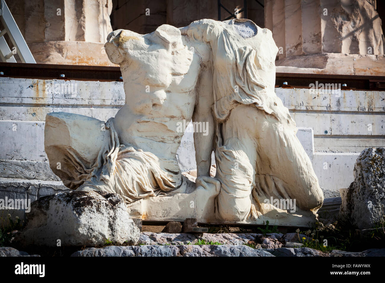 Headless statues in the ruins; Athens, Greece Stock Photo Alamy