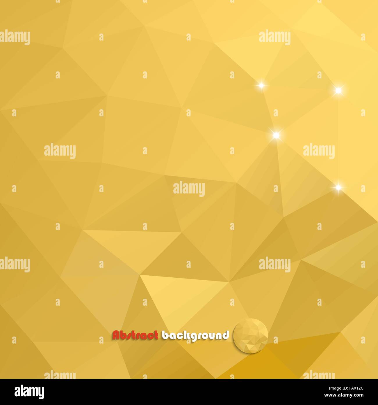Abstract golden polygonal background for your design Stock Vector
