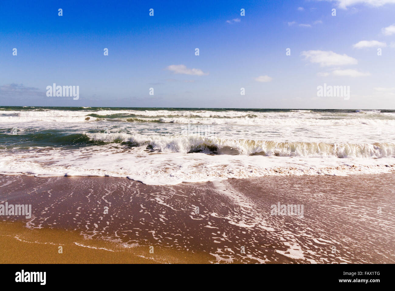 beautiful Florida atlantic sea waves landscape Stock Photo