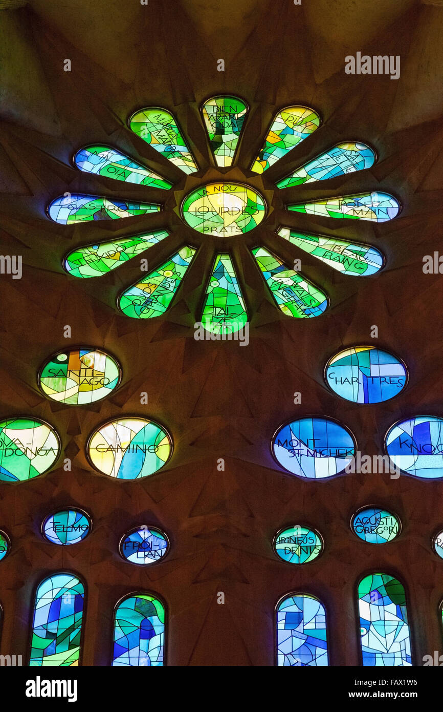 Stained Glass At Sagrada Familia Cathedral Stock Photo Alamy stained-glass-at-sagrada-familia-cathedral-stock-photo-alamy