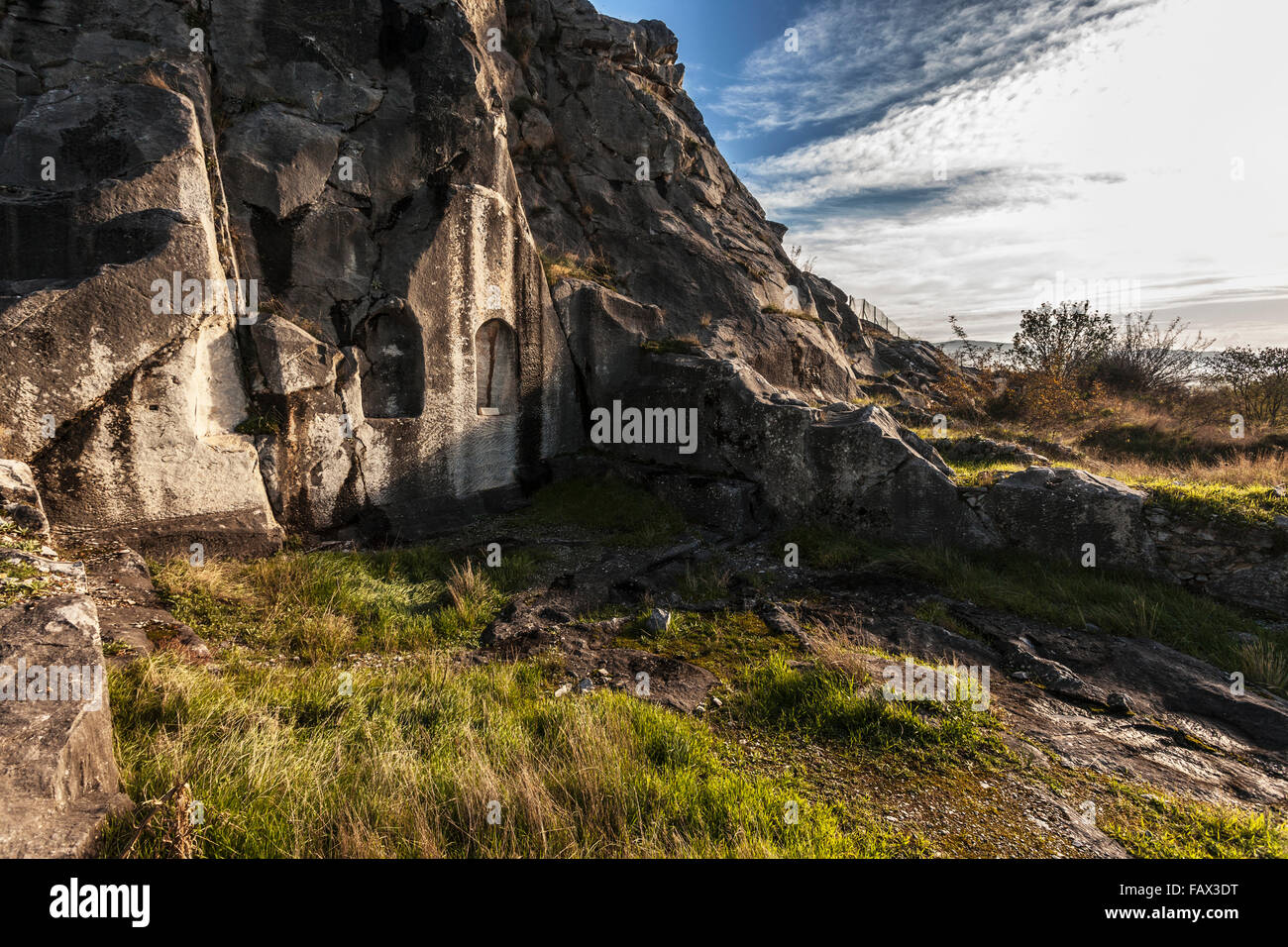 Sanctuary rock; Philippi, Greece Stock Photo - Alamy