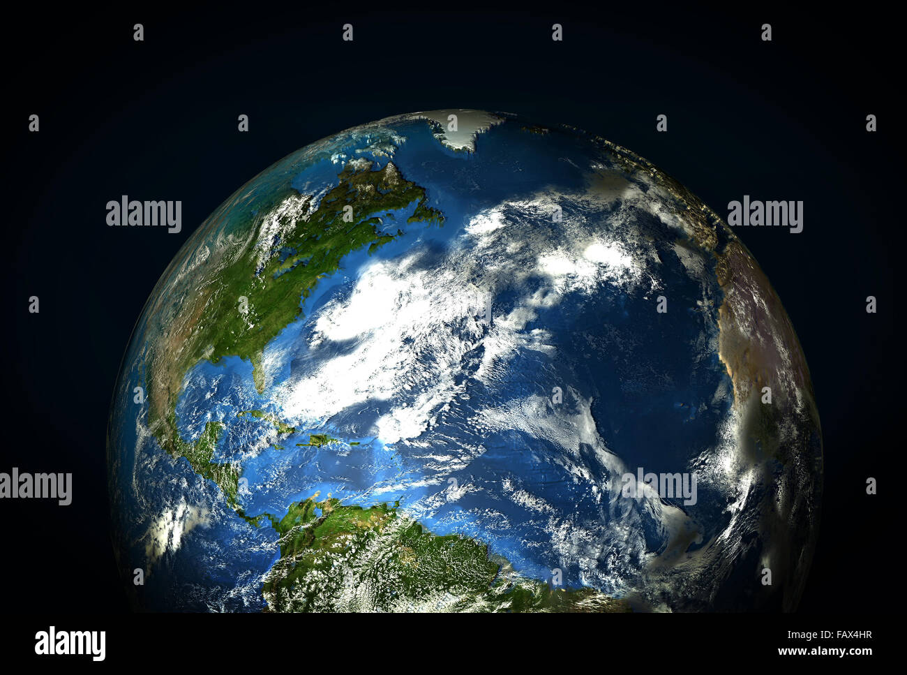 The Earth from space showing North and South America. Extremely ...