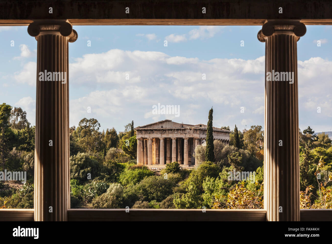 Temple of Hephaestus, Greek Orthodox church of St. George Akamates; Athens,  Greece Stock Photo - Alamy