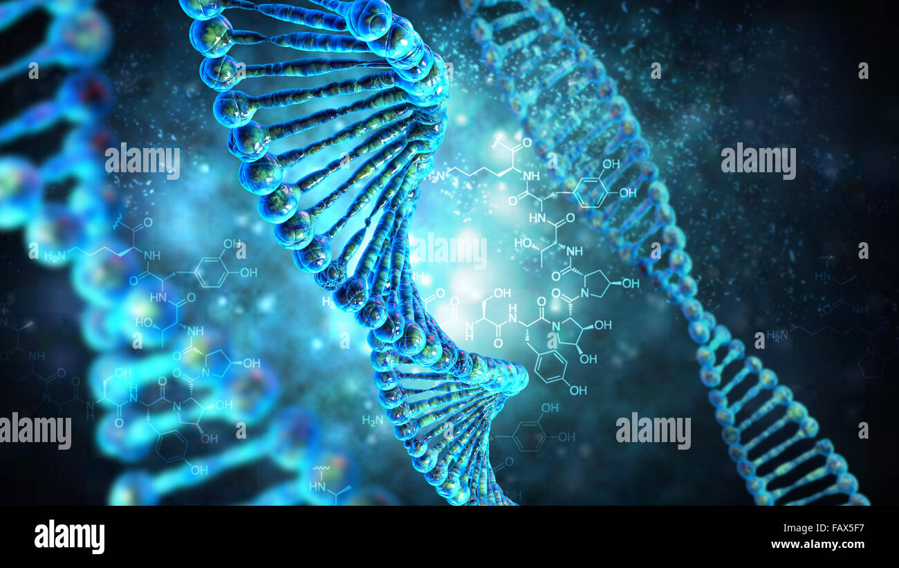 High resolution 3d render of human dna string Stock Photo - Alamy