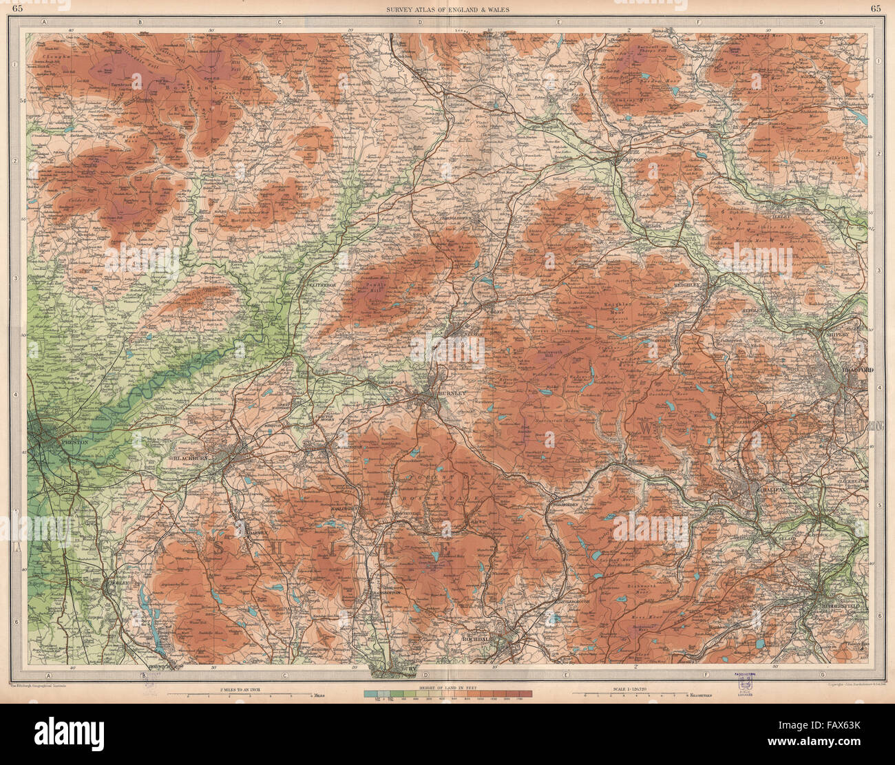 Ribble valley map hi-res stock photography and images - Alamy