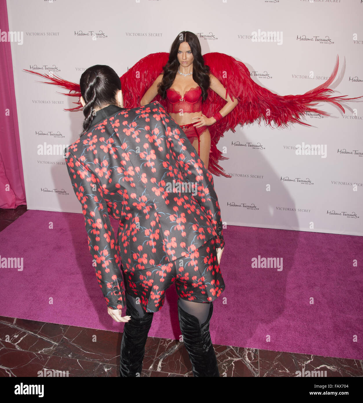 Adriana lima wax figure unveiled featuring hires stock photography and