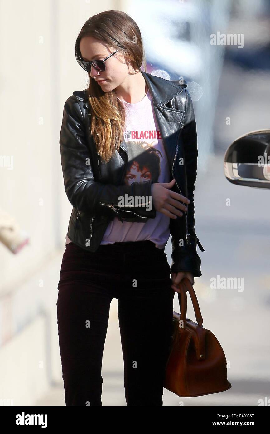 Olivia Wilde seen arriving at the ABC studios for Jimmy Kimmel Live