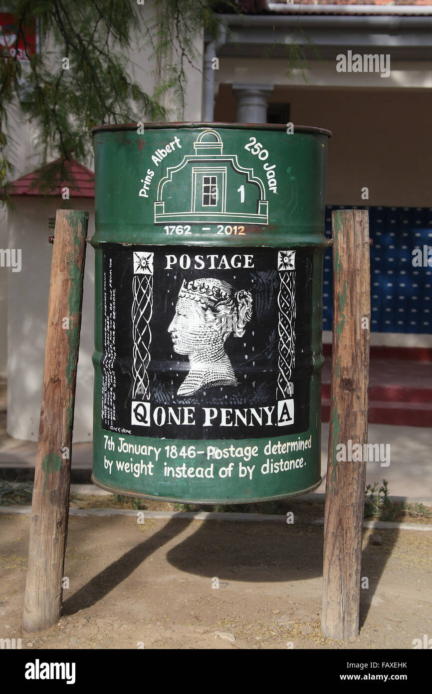 Dustbin art in the historic South African Karoo town of Prince Albert