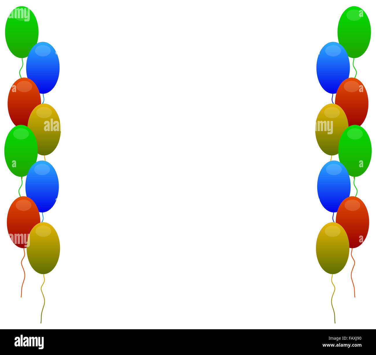 balloons on white background Stock Photo - Alamy