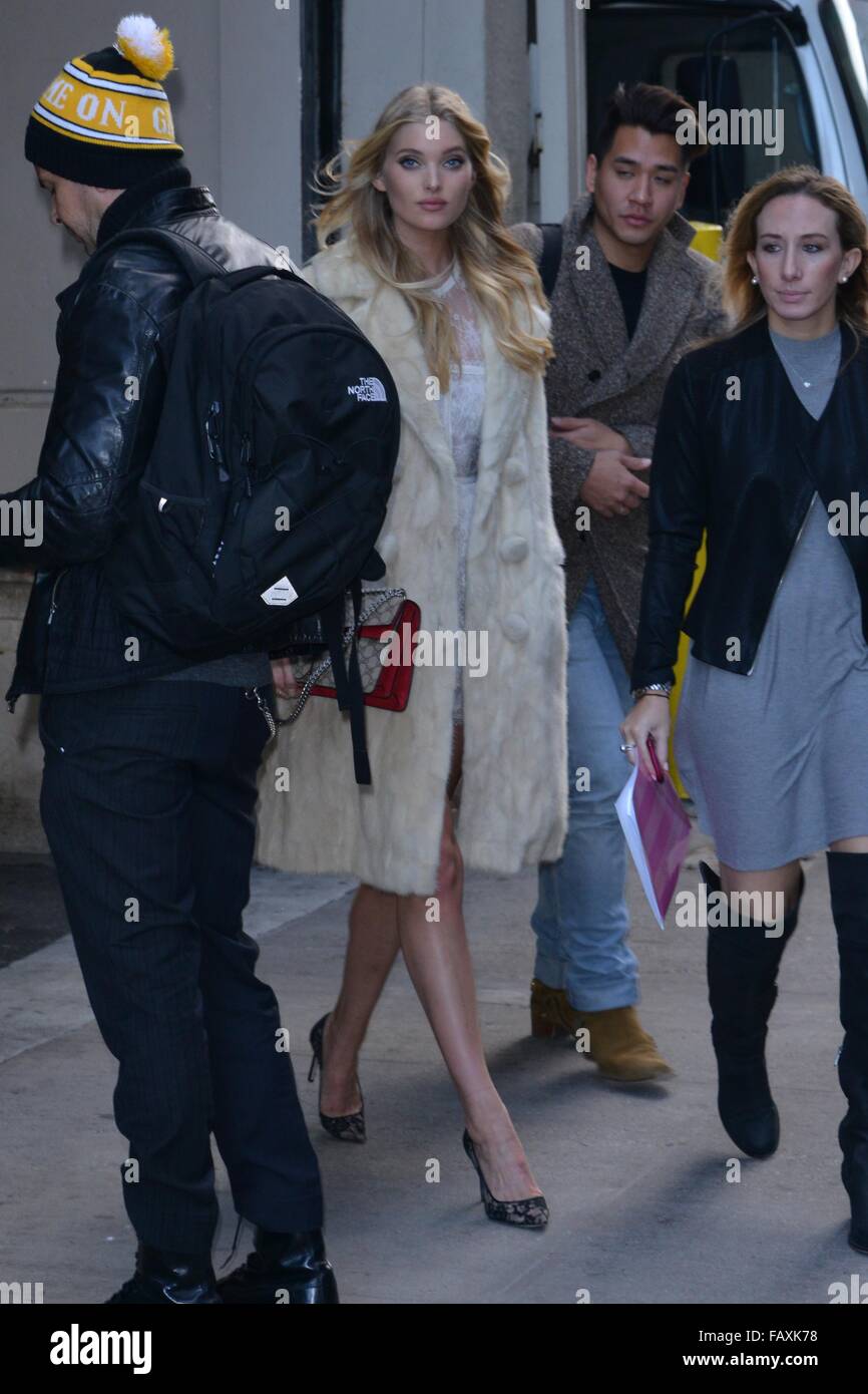 Model Elsa Hosk leaving the Huffington Post Featuring: Elsa Hosk Where