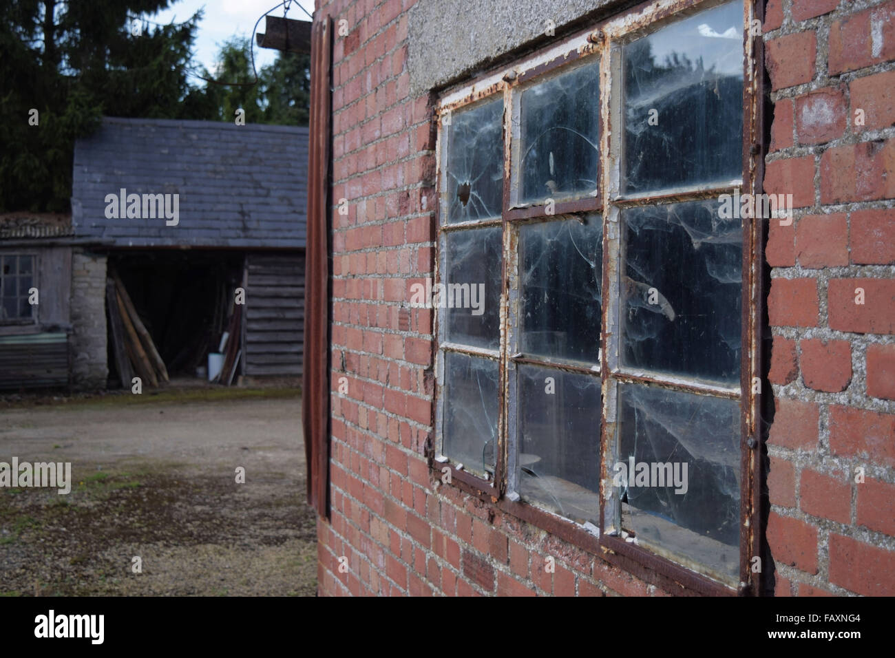 Derelict country barns in the day Stock Photo - Alamy