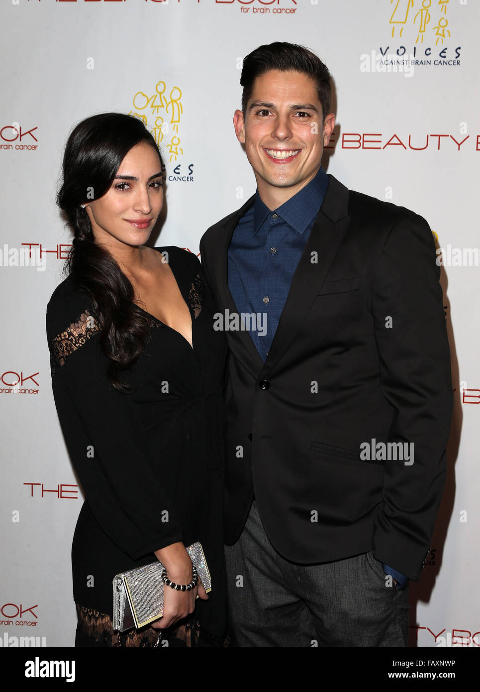 'The Beauty Book For Brain Cancer' Edition Two Launch Party at Le Jardin  Featuring: Sean Faris, Shary Daily Where: Hollywood, California, United States When: 03 Dec 2015 Stock Photo