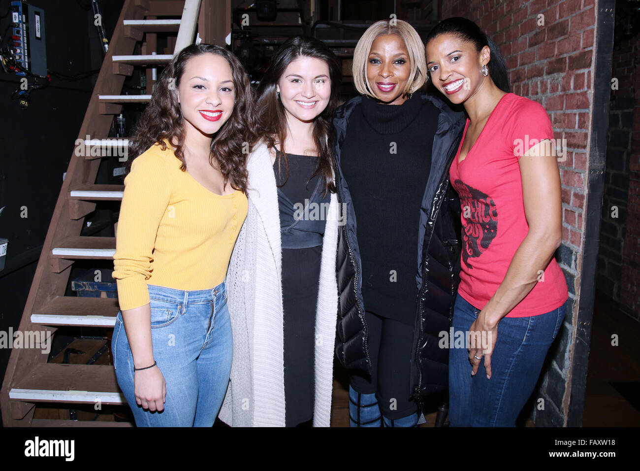 Mary J. Blige backstage at the Broadway musical Hamilton at the Richard