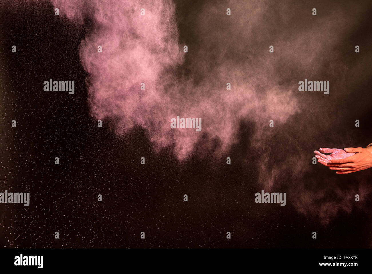 Powder of Colors Exploded Stock Photo - Alamy